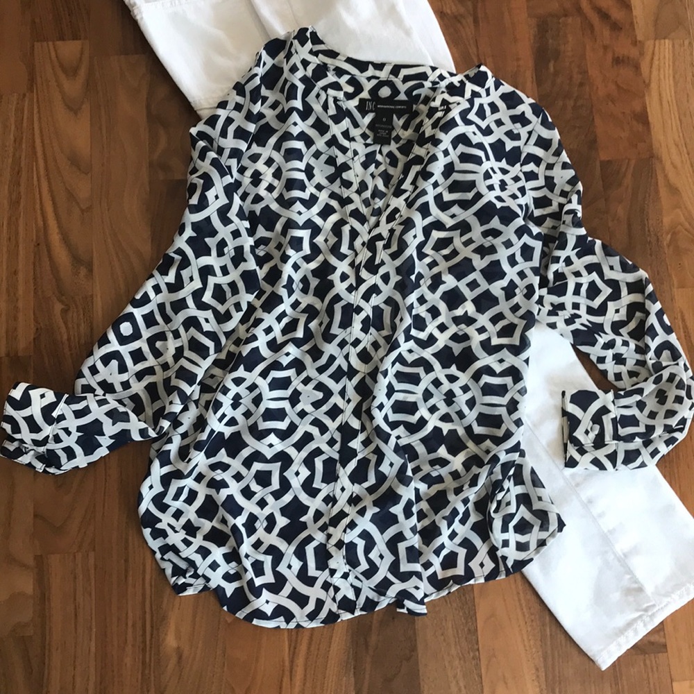 INC BLOUSE SIZE 0 EUC